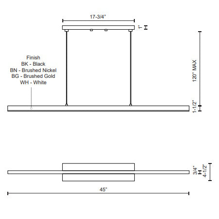 Vega Linear Suspension: Medium