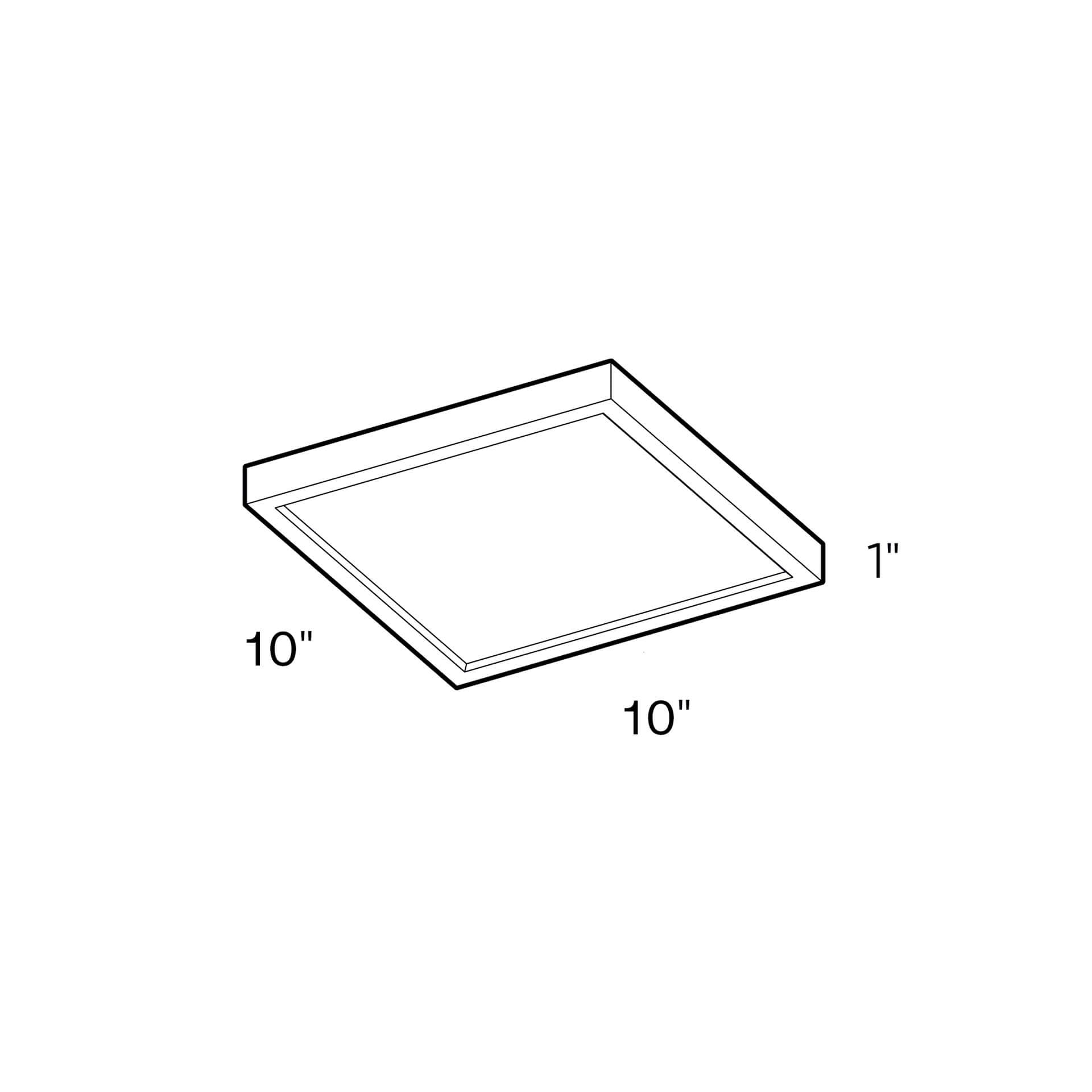 Delta Square Flusmount Specifications - Medium