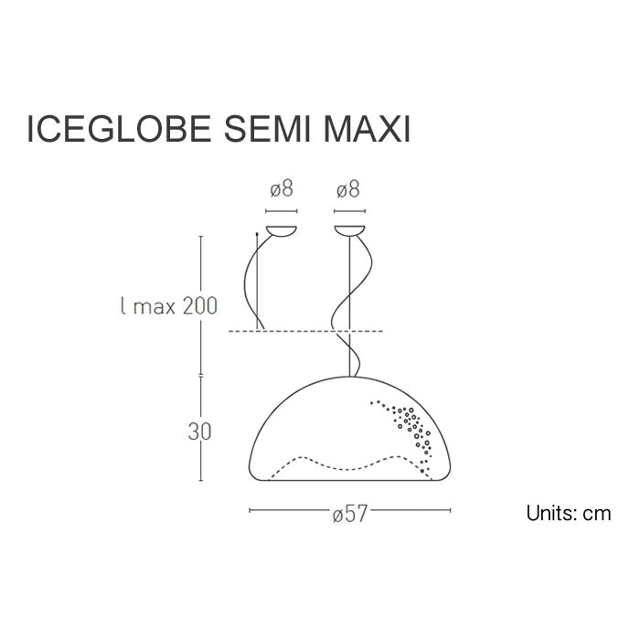 Iceglobe Semi Pendant Light Lage