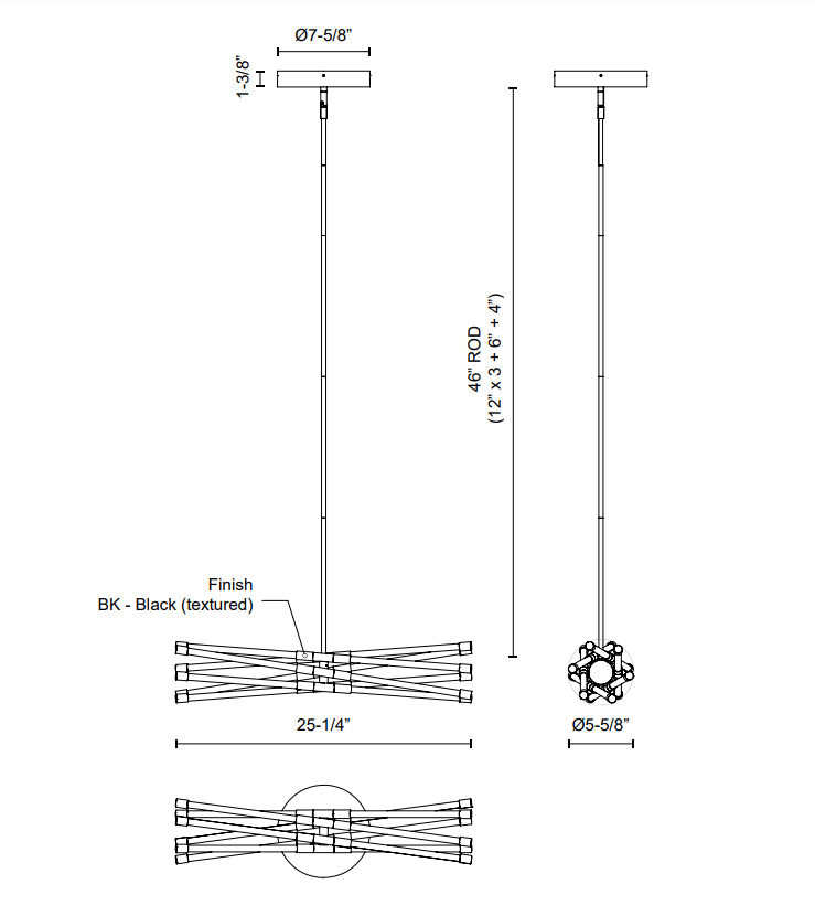 Motif LED Linear Pendant