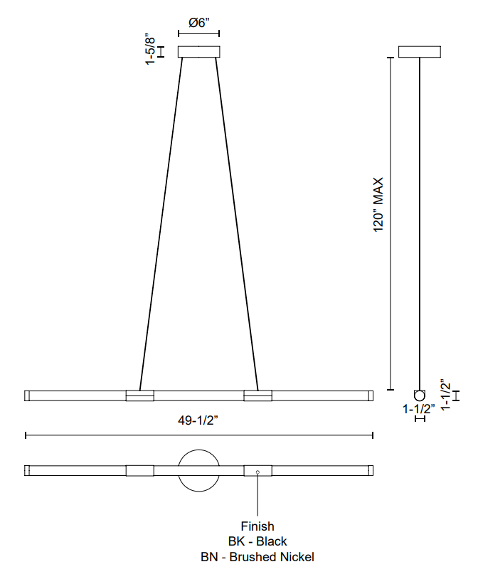 Akari LED Pendant: Large