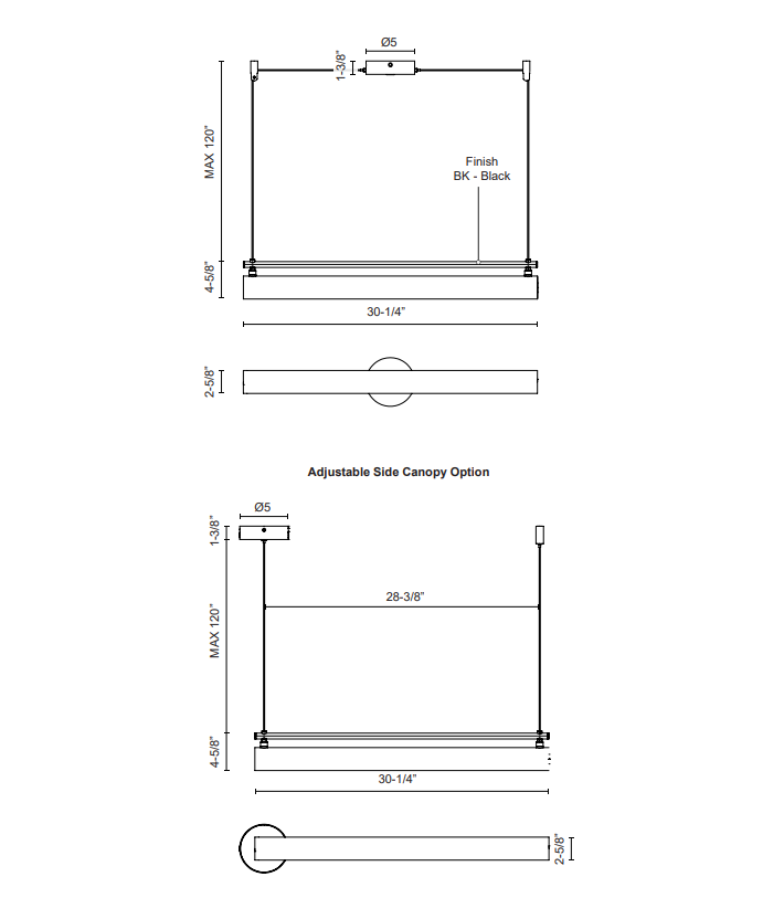 Gramercy LED Linear Chandelier: Medium