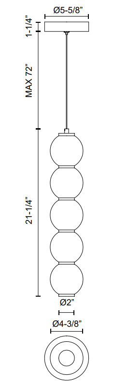 Bijou LED Pendant: Large