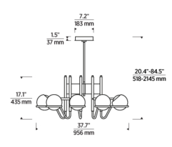 Crosby Chandelier: Medium