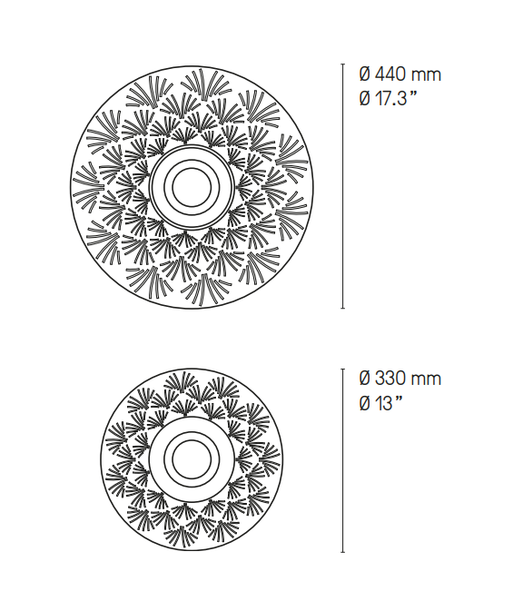 Earth LED Wall Light: Palm Small / Medium