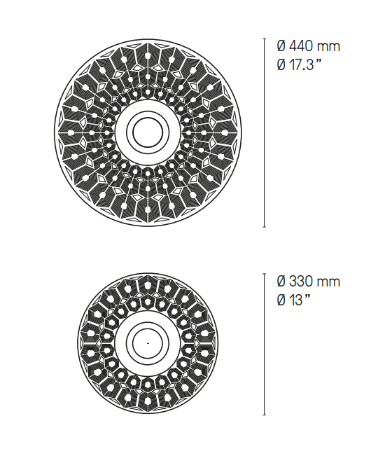 Earth LED Wall Light: Turtle Small / Medium