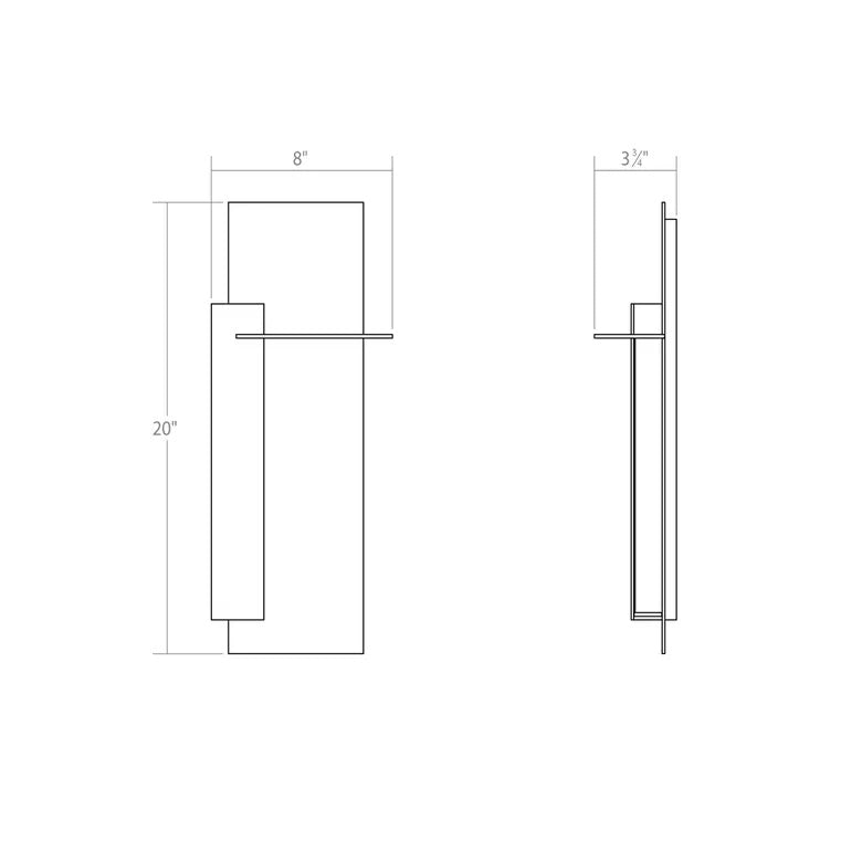 Backgate Indoor-Outdoor Sconce: Medium / Left