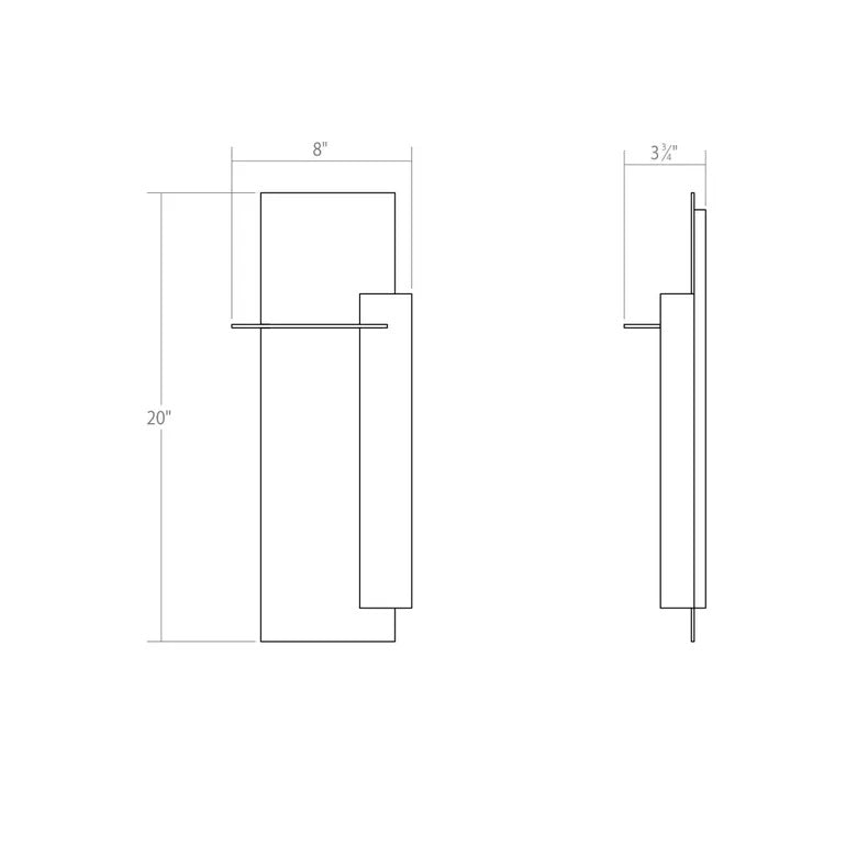 Backgate Indoor-Outdoor Sconce: Medium / Right