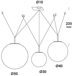 Pallatre 3 Light Suspension Specifications