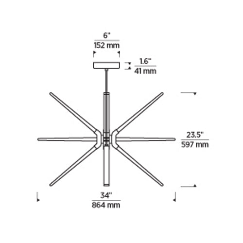 Photon Small Chandelier Specifications