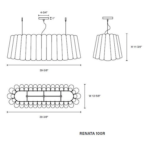 Renata Rectangle Suspension Medium