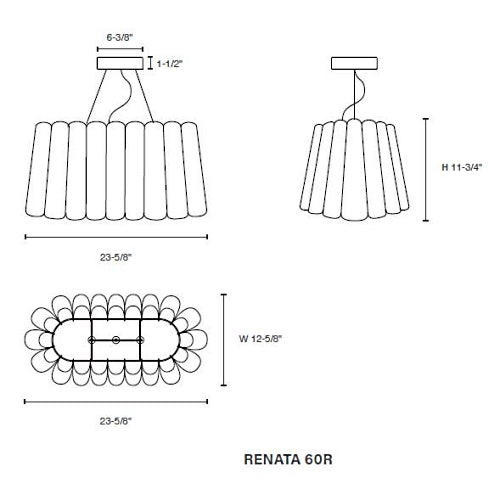 Renata Rectangle Suspension Small