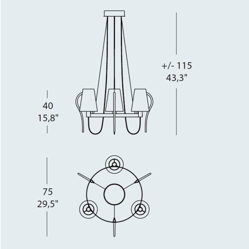 Rondo LA 3 Chandelier Rondo LA 3 Chandelier