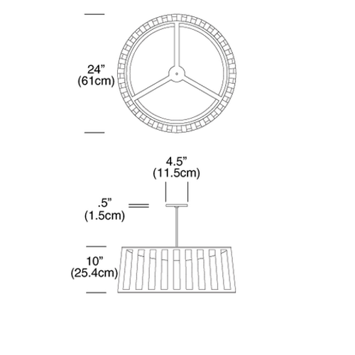 Solis Drum Pendant 24