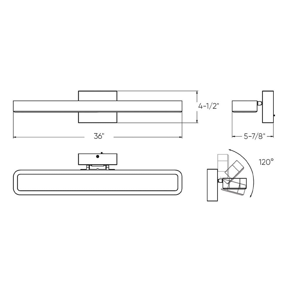 Aria Vanity Light Specifications - Medium