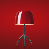Lumiere Table Lamp by Foscarini, Color: Cherry Red - Foscarini, Finish: Aluminum, Size: Small | Casa Di Luce Lighting