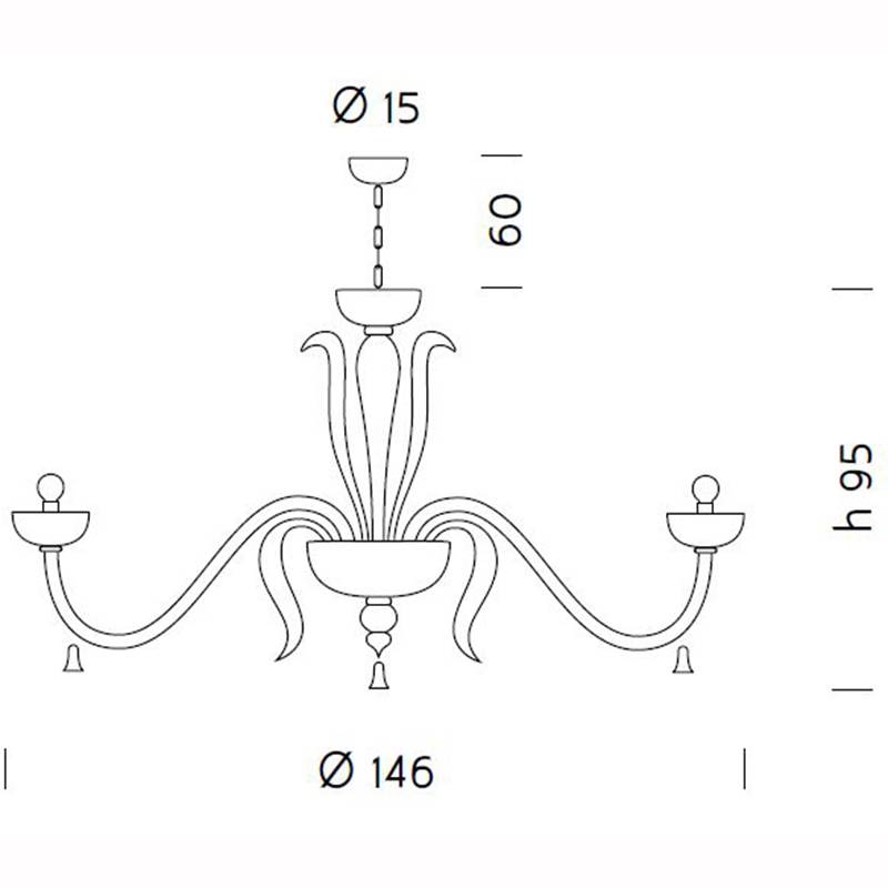 Foscari 1521 16-Light Chandelier Specifications