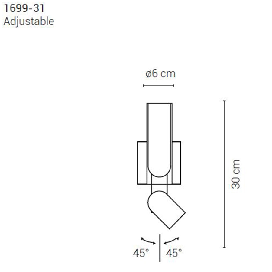 Clash Adjustable Wall Sconce Specifications