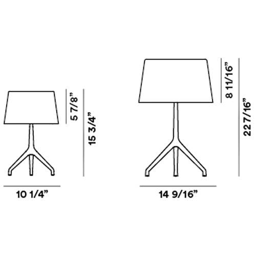 Specification Banner Lumiere XX Table Lamp by Foscarini