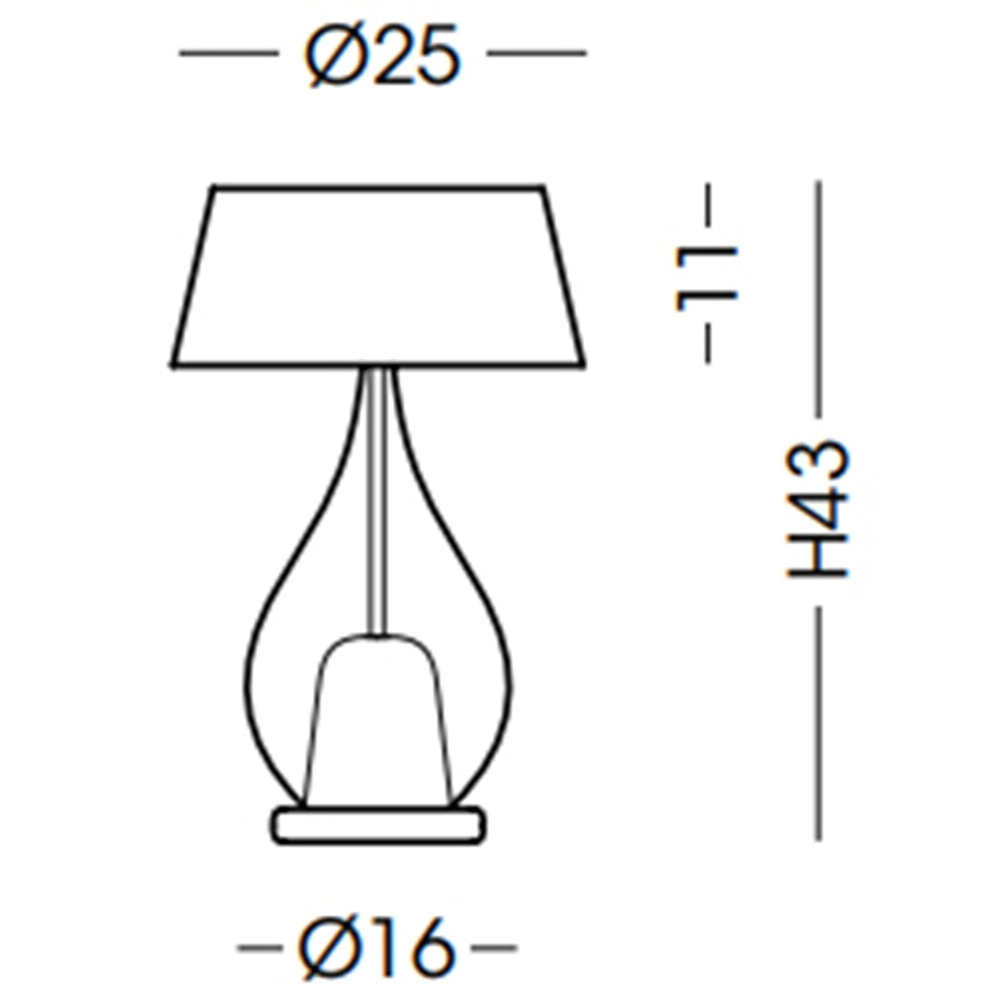 Zoe Small Table Lamp Specifications