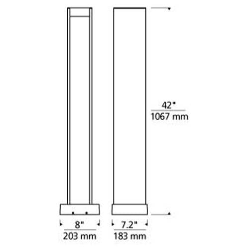 Syntra Outdoor Bollard Landscape Light by Tech Lighting