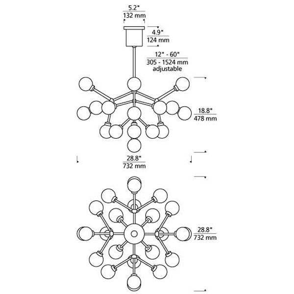 Mara Chandelier by Tech Lighting