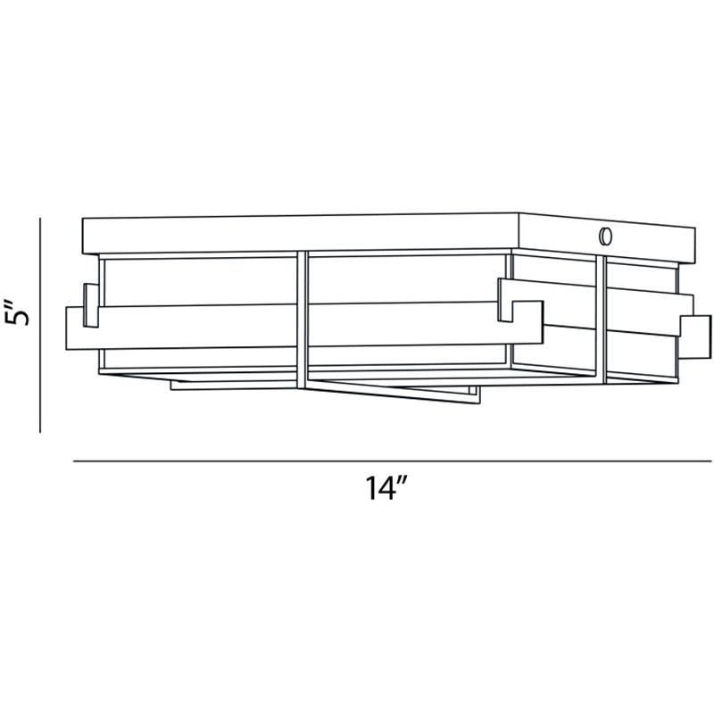 Muller 2-Light Outdoor Flush Mount Specifications