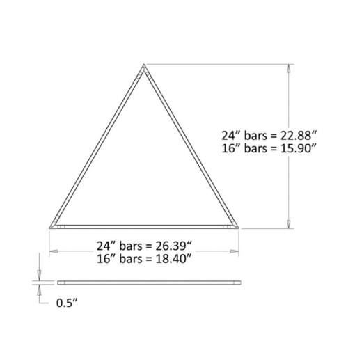 Z-Bar Triangle LED Pendant