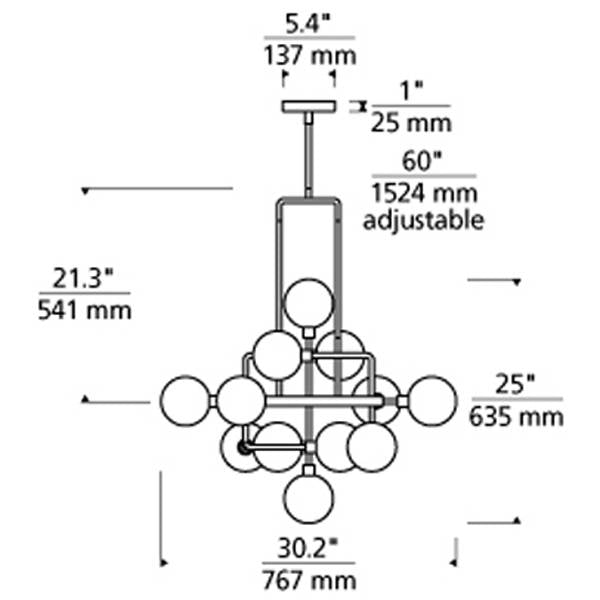 Viaggio Chandelier by Tech Lighting