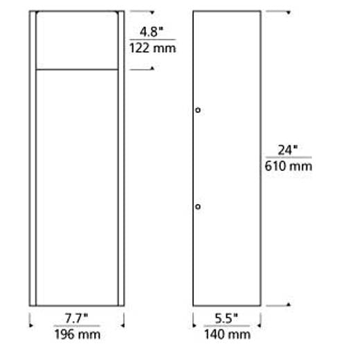 Zur 24 Outdoor LED Wall Sconce by Tech Lighting