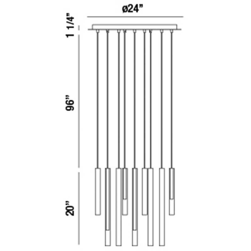 Santana 18 Light LED Chandelier Specifications