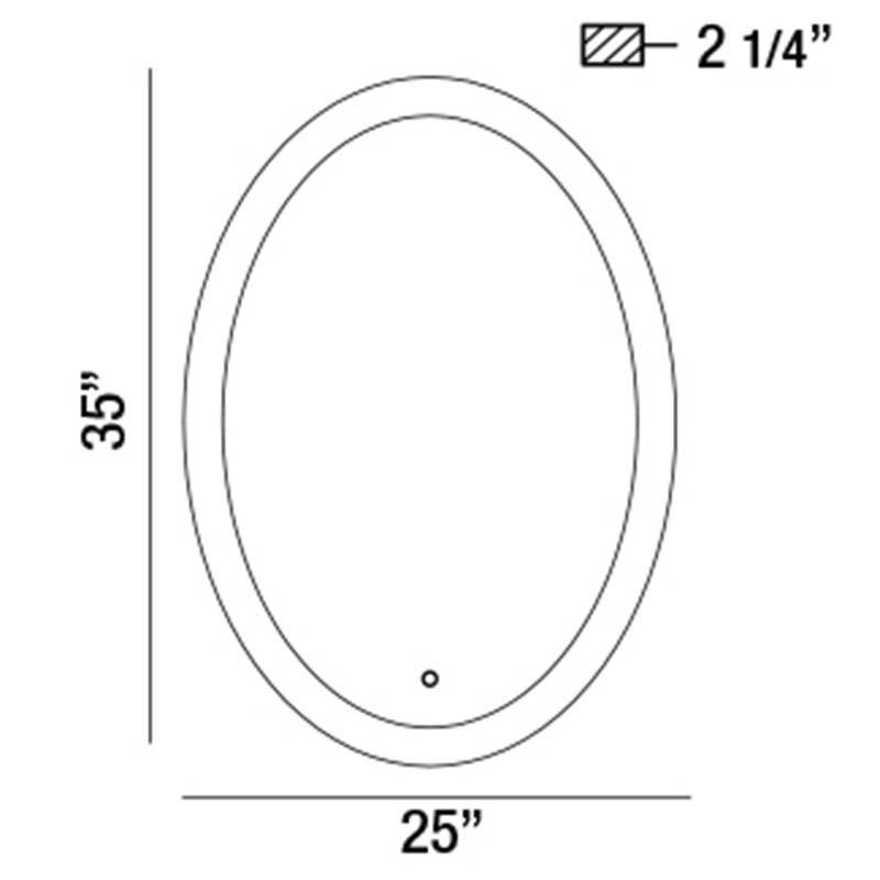 31483 Oval Edge-Lit LED Mirror Specifications