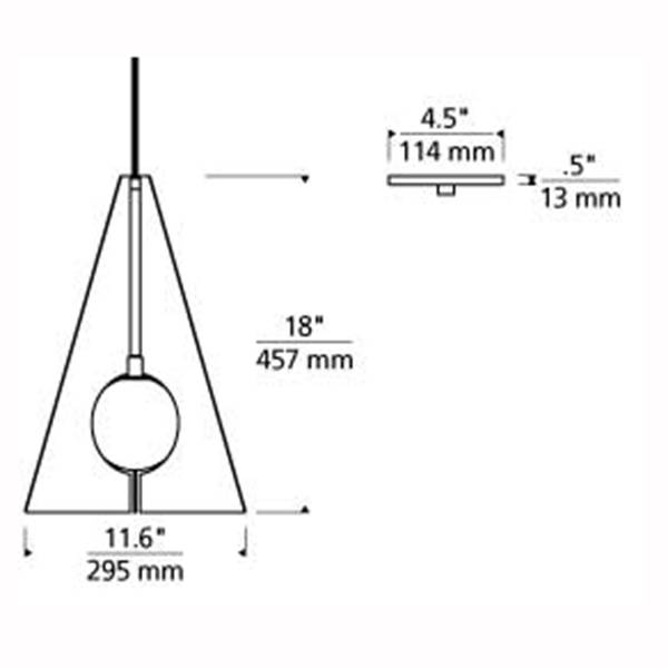 Orbel Line-Voltage Pyramid Pendant Specifications