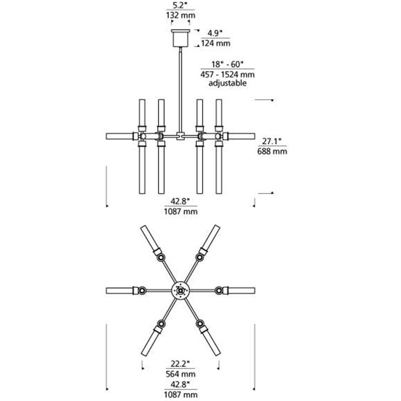 Linger 18-Light Chandelier Specifications