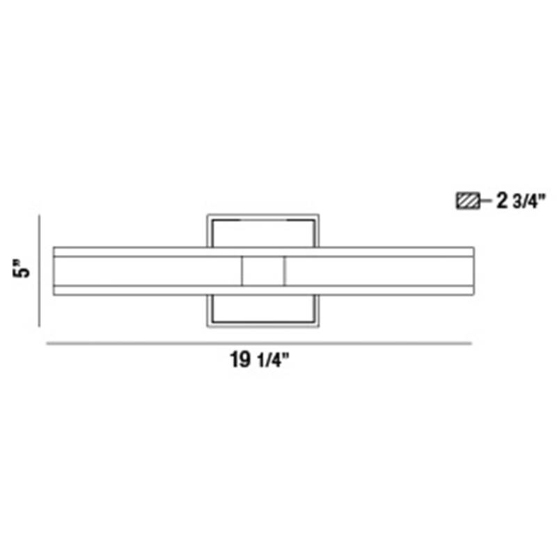 Fanton 2 Light LED Bath Bar Specifications