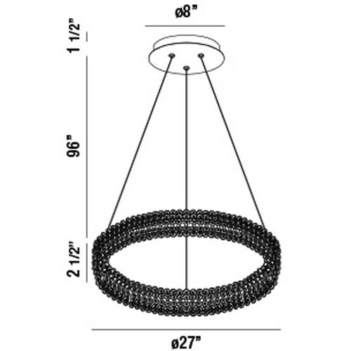 Sassi Round LED Chandelier by Eurofase