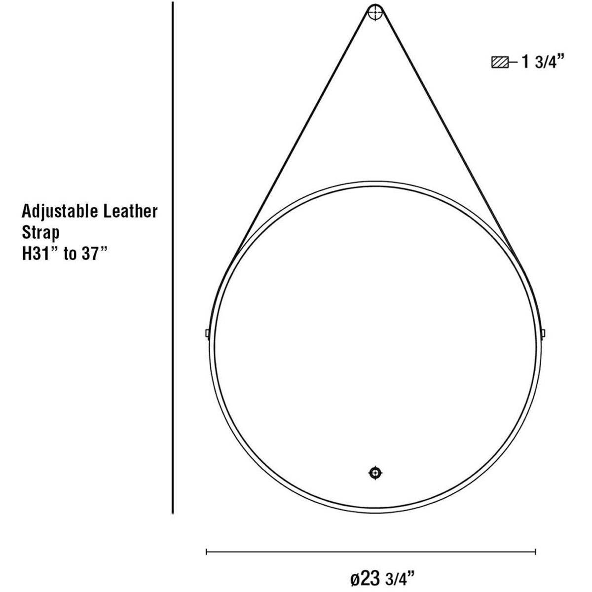 35885 LED Strap Edgelit Round Mirror Specifications