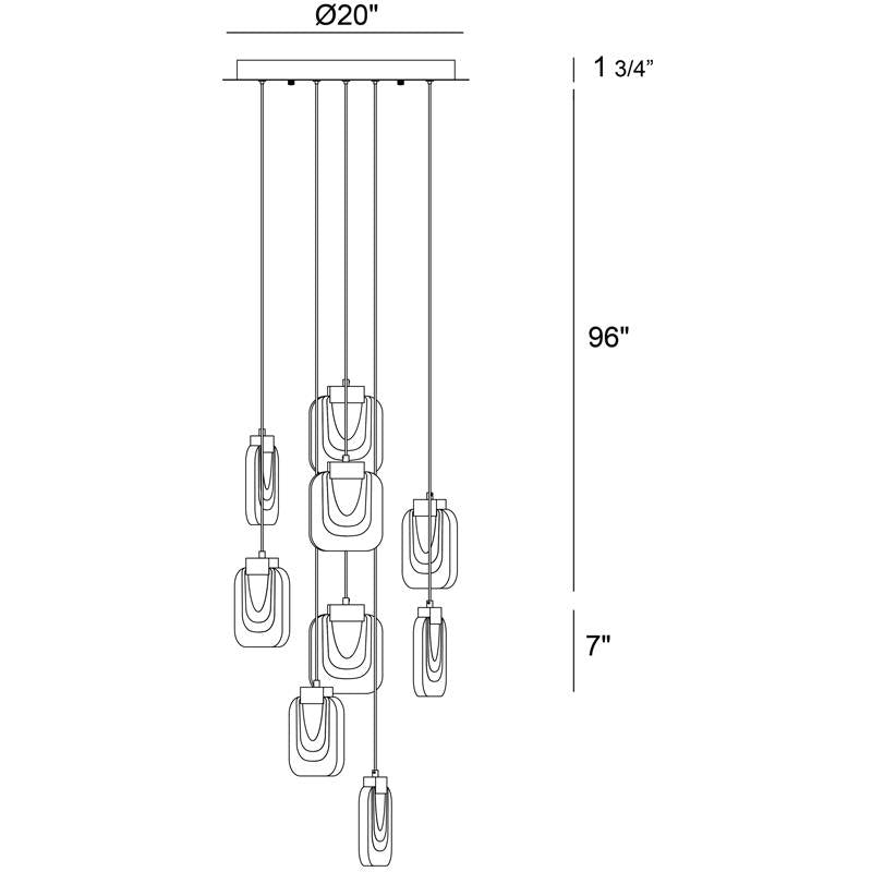 Paget Chandelier by Eurofase