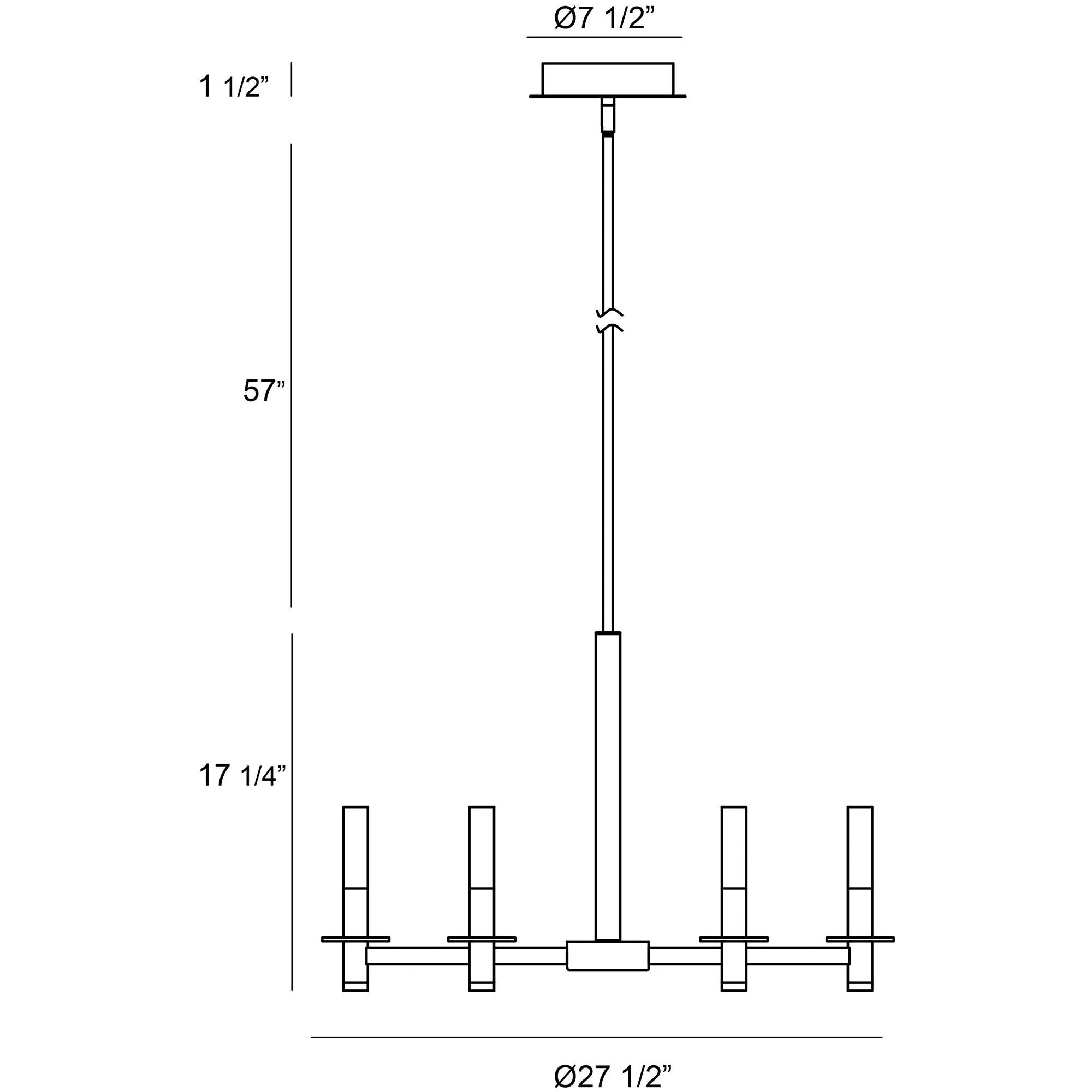 Torna 6 Light Chandelier Specifications