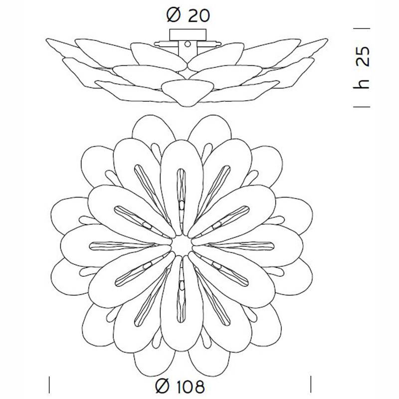 Gabbiano Large Ceiling Light Specifications