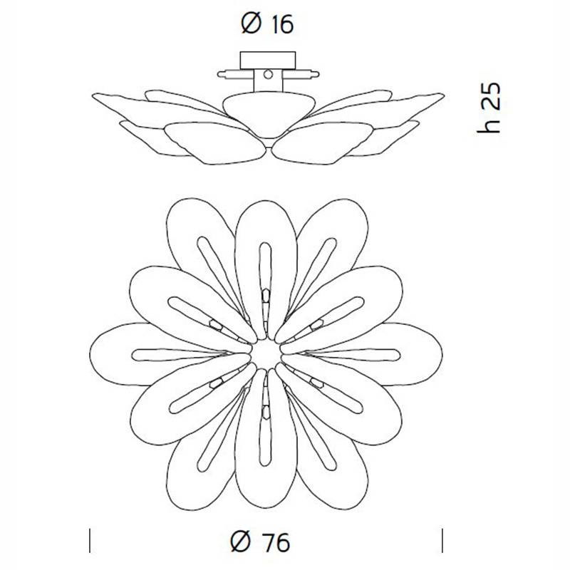 Gabbiano Small Ceiling Light Specifications