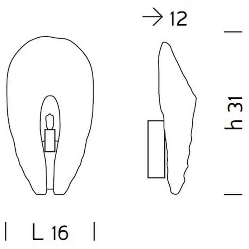 Gabbiano 1 Light Wall Light Specifications