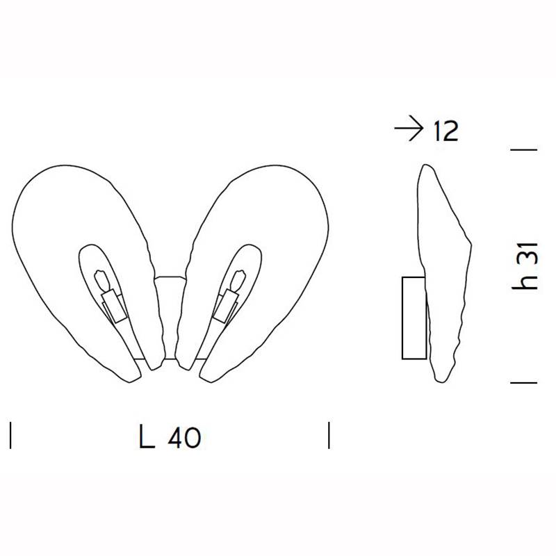 Gabbiano 2 Light Wall Light Specifications