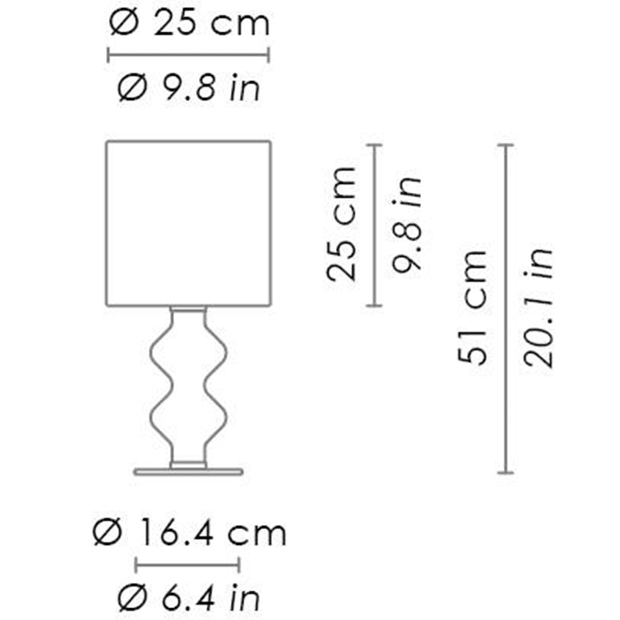 Onda Table Lamp Specifications