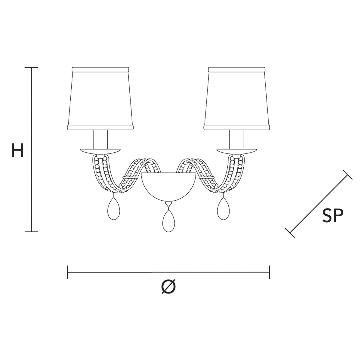 Noblesse A2 Wall Sconce Specifications