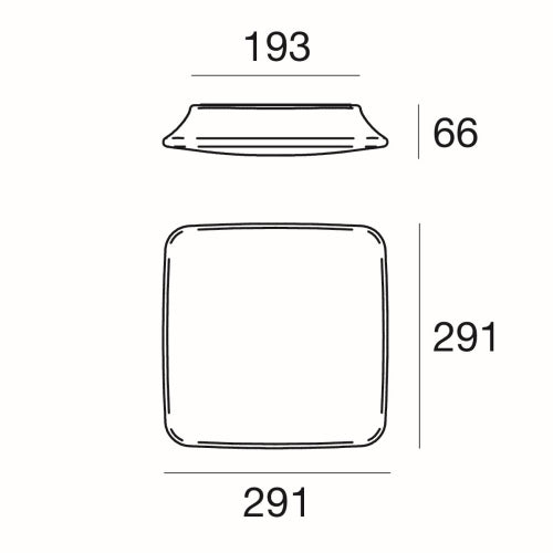 MyWhite_Q Square LED Wall Light Small