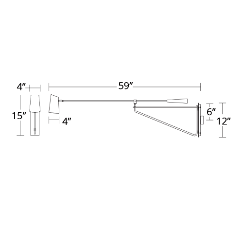 Stylus Swing Arm Wall Light