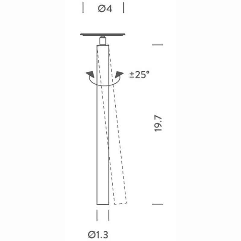 Canna Nuda Metallo Ceiling Light Specifications