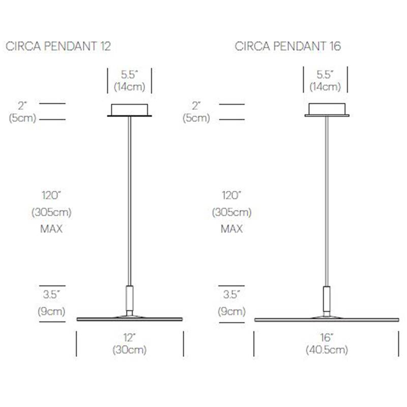 Circa Pendant Light Specifications