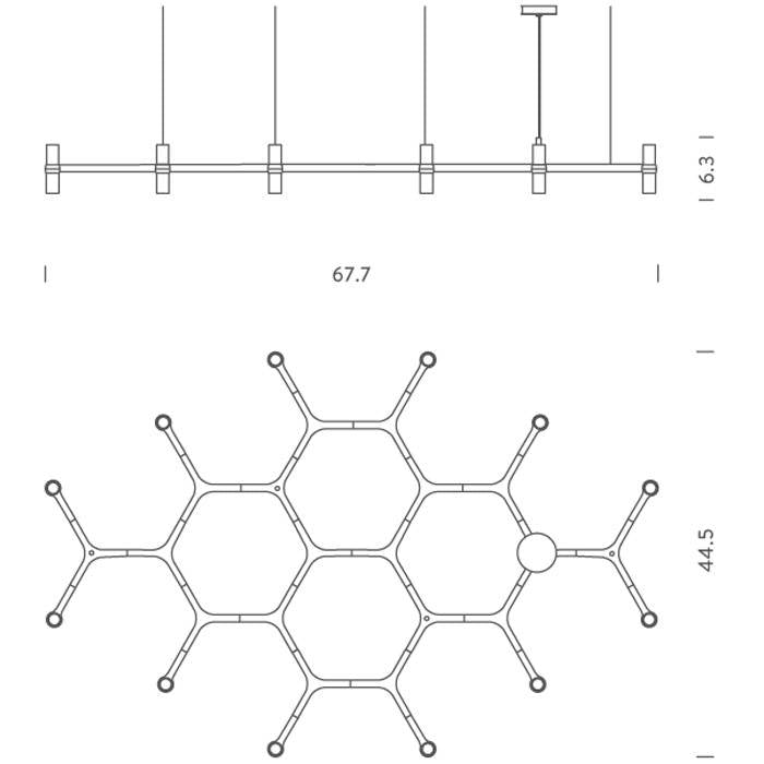 Crown Plana Mega Chandelier by Nemo